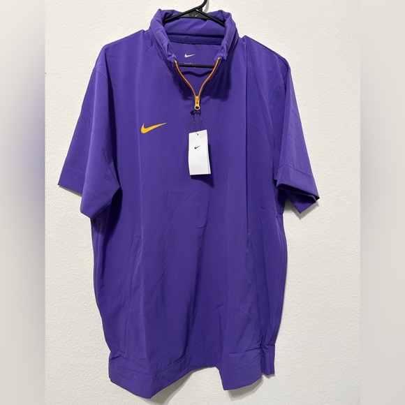 Nike Coaches 1/4 Zip Hooded SS Jacket Purple Yellow Men’s Size Large FJ9548-546 - Picture 1 of 6